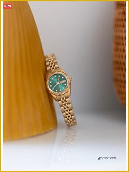 Genuine Crystal Accented Bracelet Watch - Analog Quartz, Foldover Clasp, main image 4